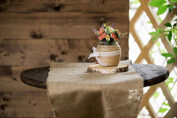 Decoração do casamento rústico — Fotografia de Stock