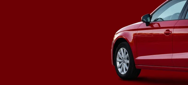 Car Isolated Red Background — 스톡 사진