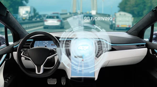 Autonomous Car Self Driving Vehicle — 스톡 사진