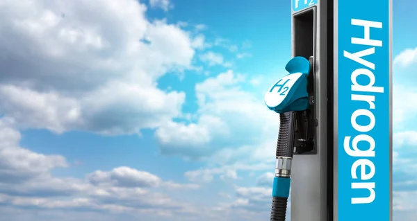 Hydrogen Filling Station Background Blue Sky — Stock Photo, Image