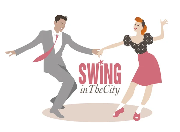 Swing in de stad nieuw — Stockvector