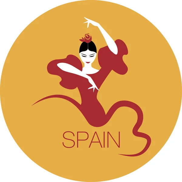 Spanyol táncos. Vektor logo jó — Stock Vector