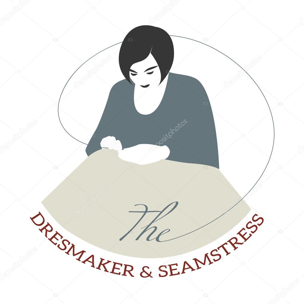 Vintage style design logo dressmaker