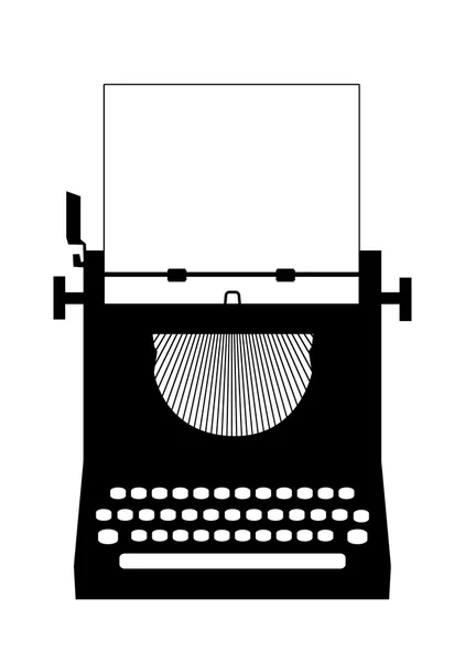 Ícone máquina de escrever Vintage — Vetor de Stock