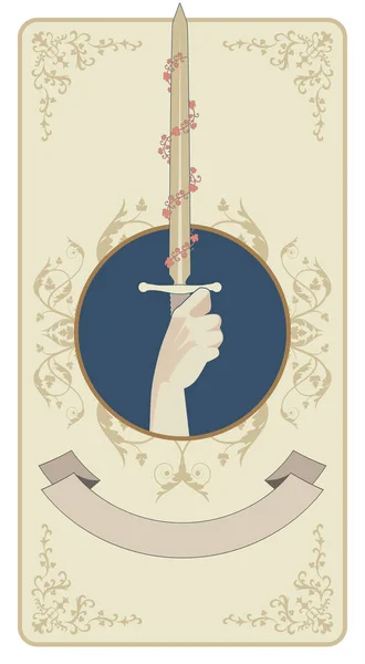 Five of Swords. Crossing Five Swords on a Symbolic Image of the Sun Stock  Vector - Illustration of fight, mysticism: 155576681