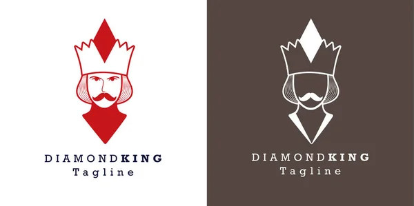 Stylizowany Wizerunek Króla Diamentu Awatara Logo Lub Marki Ilustracja Wektora — Wektor stockowy
