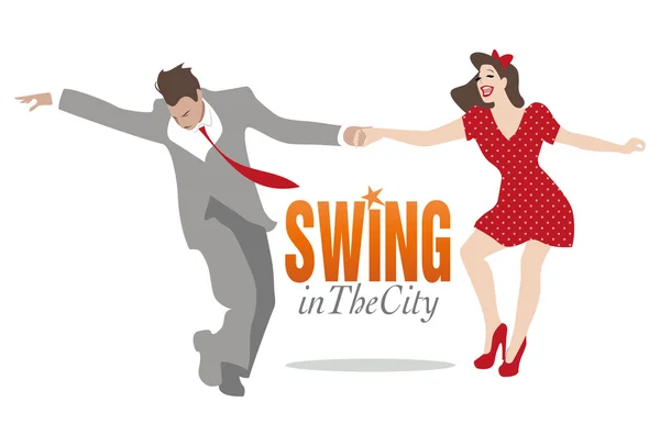 Swing στην πόλη — Διανυσματικό Αρχείο