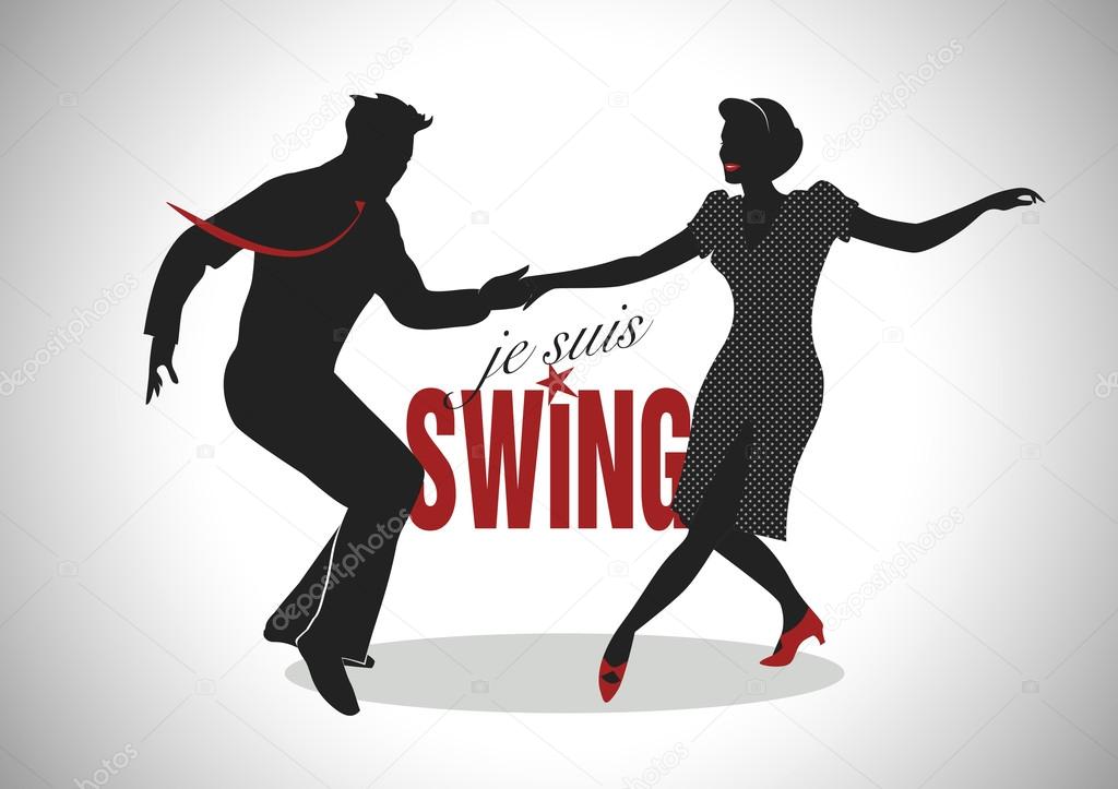 Je Suis Swing (I'm swing) silhouettes
