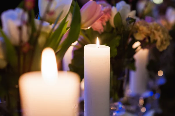 Tischdekoration für Hochzeit oder Veranstaltung — Stockfoto