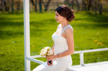 Lüks gelinlik güzel genç gelin