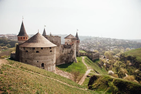 Fortaleza castelo medieval Kamenetz-Podolsk Ucrânia — Fotografia de Stock