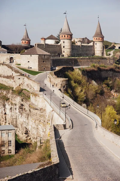 Średniowieczny Zamek Twierdza Ukraina Kamjanca-Podolskiego — Zdjęcie stockowe