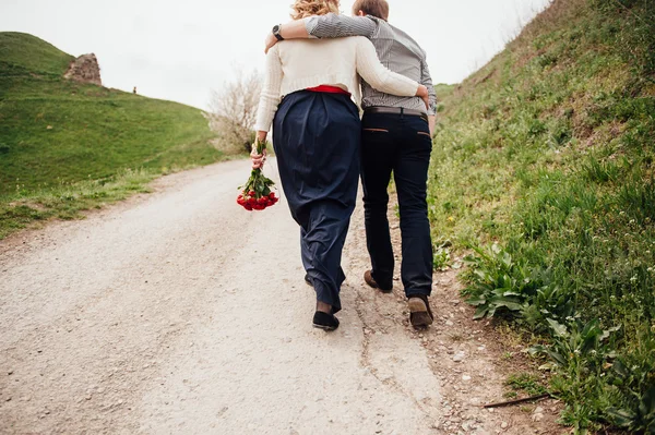 Junges Paar hat Spaß beim Date — Stockfoto