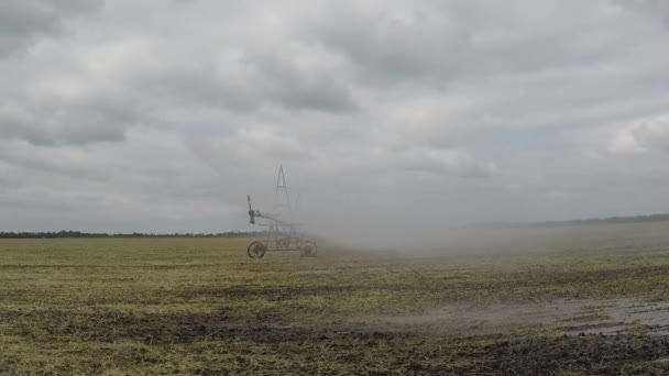 Geautomatiseerde landbouw centrum pivot irrigatie — Stockvideo