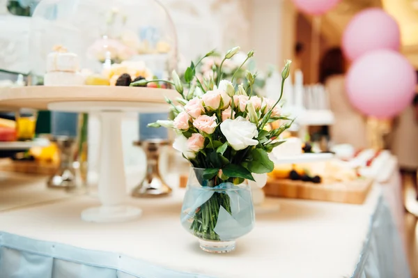 Table set for wedding or another catered event — Stock Photo, Image