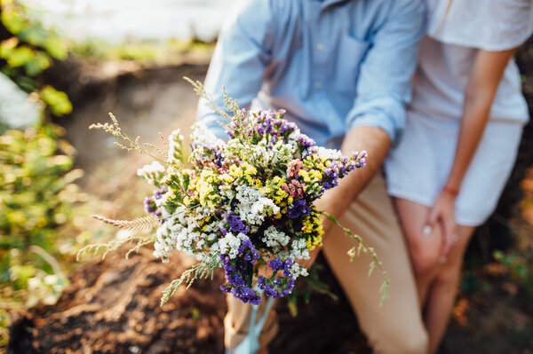 Beautiful bouquet of wild flowers