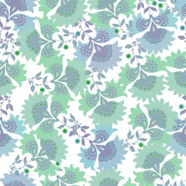 Vektör çiçek desenli. Sorunsuz antika arka plan. Tekstil desen