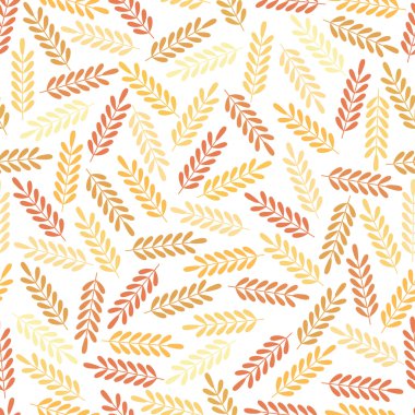 Desen yaprak. Sorunsuz vektör renkli baskı. Tekstil doku