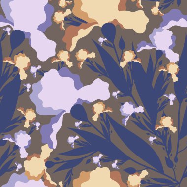 Iris çiçekler ile Seamless Modeli