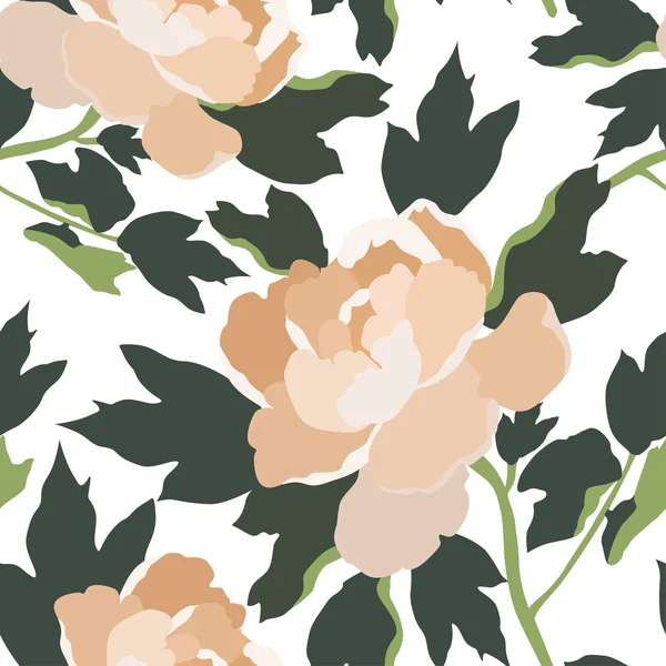 Seamless pattern with rose flowers — Stock Vector