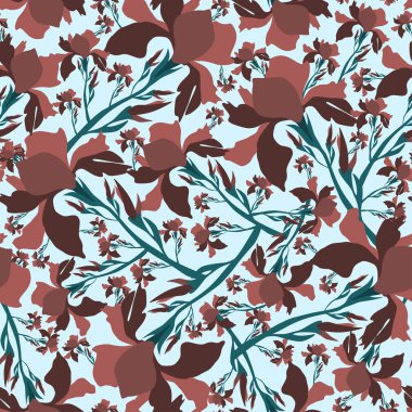 Iris çiçekli desen