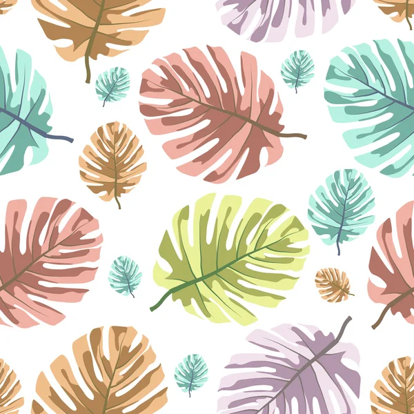 Patrón con hojas de colores — Archivo Imágenes Vectoriales