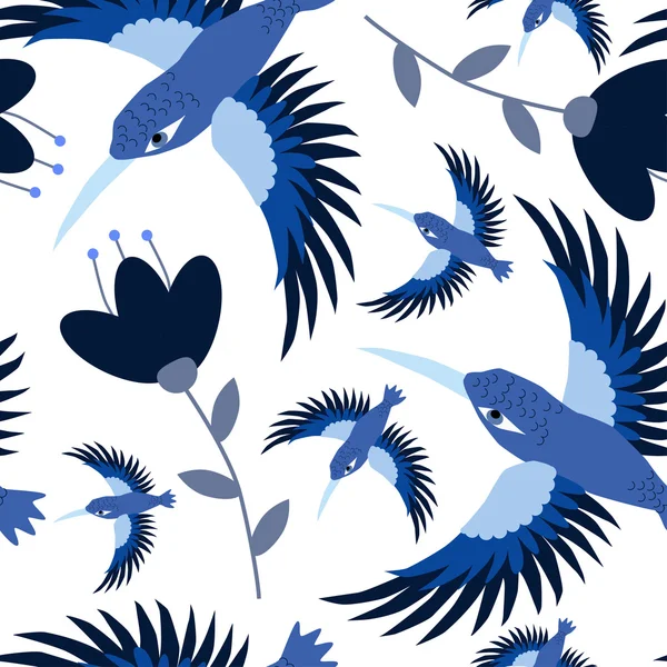 Modèle avec des oiseaux — Image vectorielle