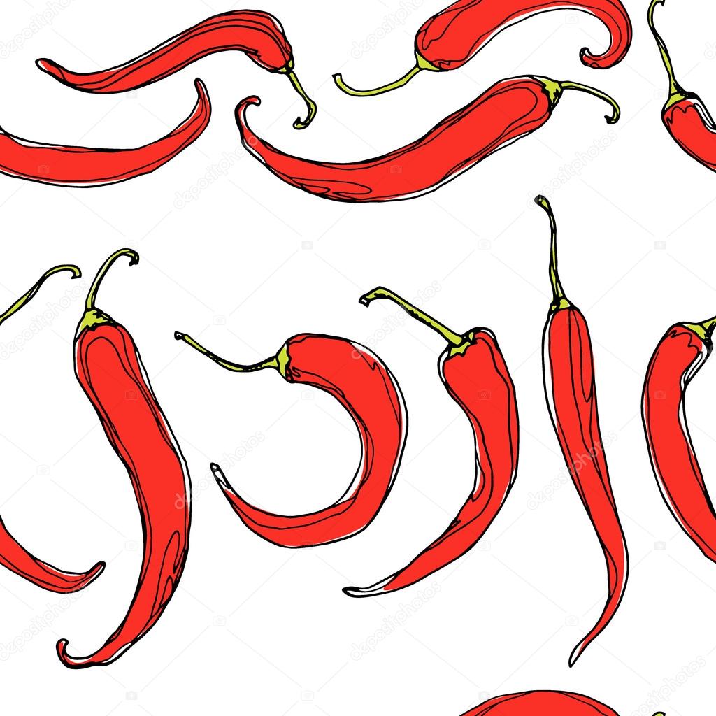 Chili peppers pattern
