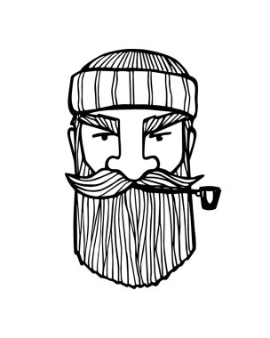 Erkek baş illüstrasyon