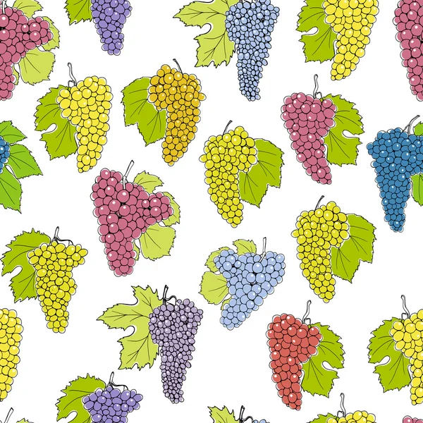 Wino z winogron wzór — Wektor stockowy