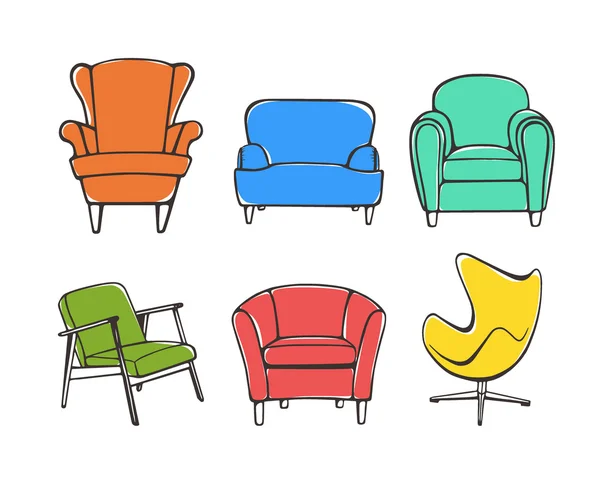 Ensemble de chaises Accent — Image vectorielle