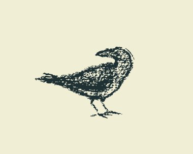 elle çizilmiş karga