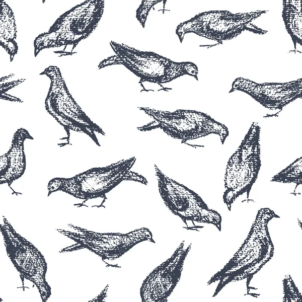 City birds pattern — Stock Vector
