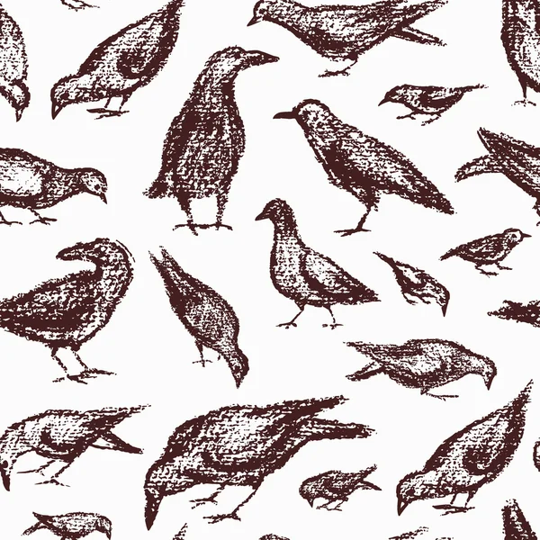 Modèle d'oiseaux de ville — Image vectorielle