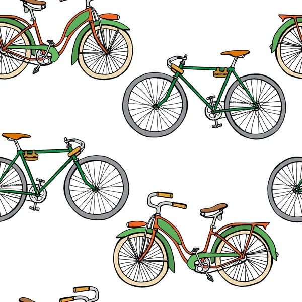 Bicycles seamless pattern — Stock Vector