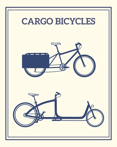 Κάρτα ποδήλατα φορτίων — Διανυσματικό Αρχείο