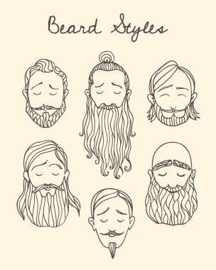 Sakal stilleri illüstrasyon