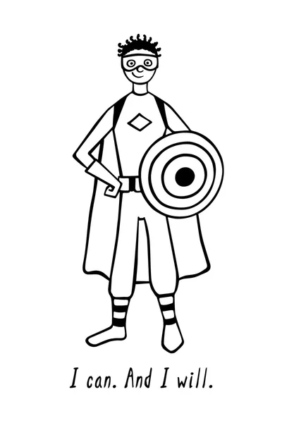 超级男孩性格 — 图库矢量图片