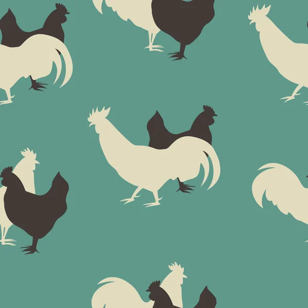 Chicken seamless pattern — Stock Vector