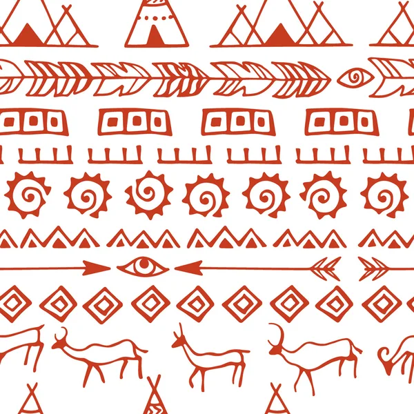 Tribal naadloos patroon — Stockvector