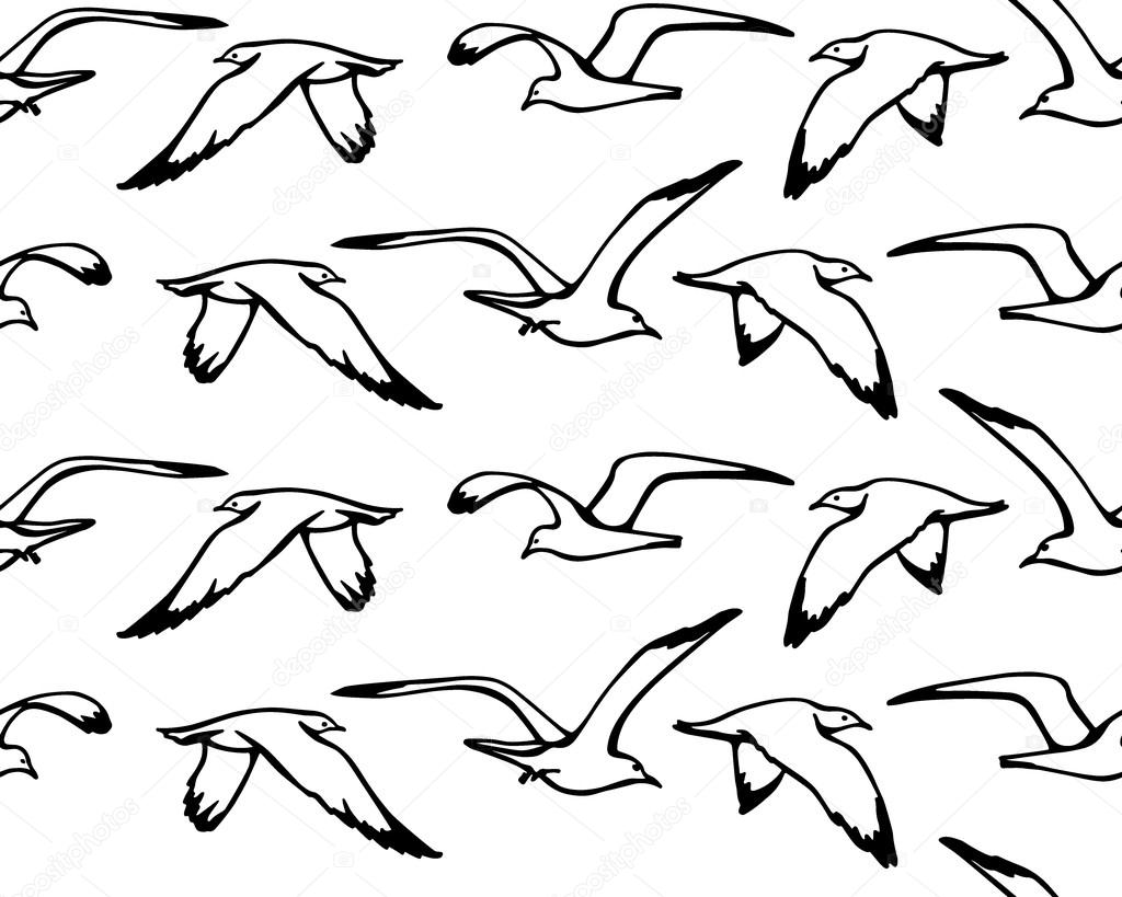 Sea gulls pattern