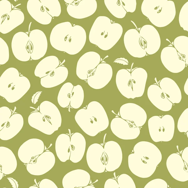 Apples seamless pattern — Stock Vector