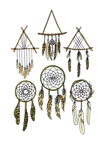 Elle çizilmiş dreamcatcher — Stok Vektör