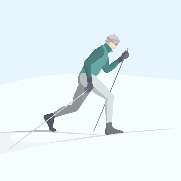 Vector illustration of a skier Vector Graphics