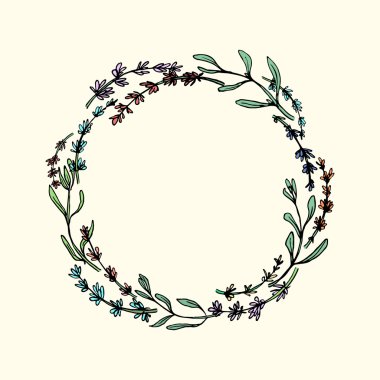 Elle çizilmiş garland