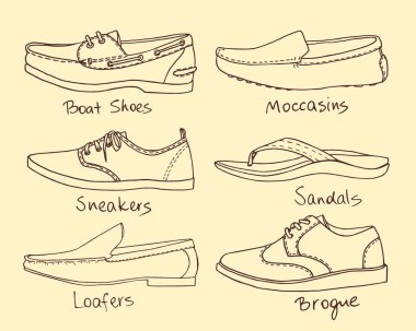 Mens shoes illustration clipart