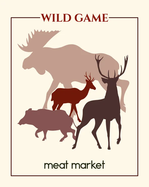 Vlees markt banner — Stockvector