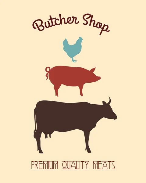 Butcher shop banner — Stock vektor