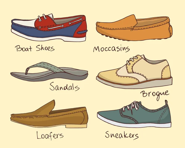Męskie buty ilustracja — Wektor stockowy