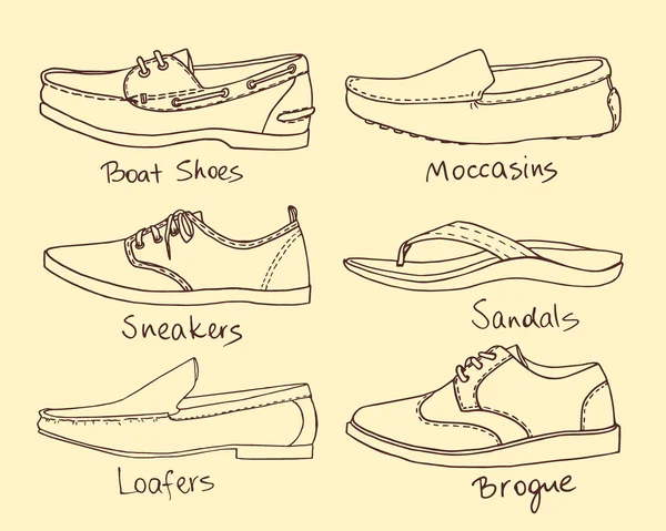 Sapatos Masculinos Ilustração —  Vetores de Stock